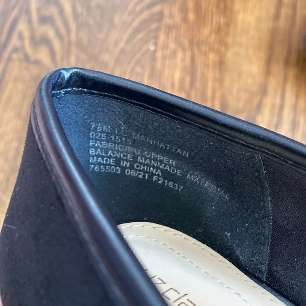 Liz Claiborne Suede Heeled Loafers - Size 7.5